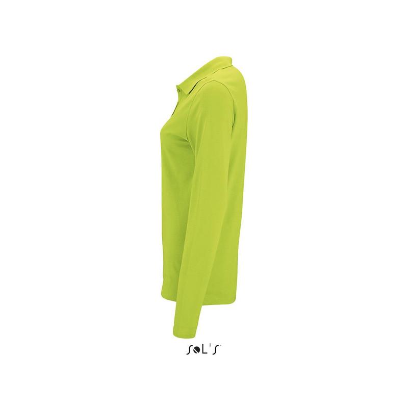 Damska koszulka polo z długim rękawem SOL'S PERFECT LSL WOMEN-Apple green