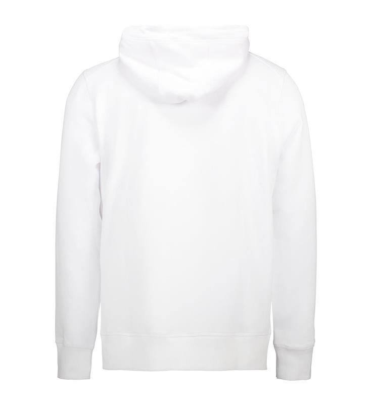 Męska bluza z kapturem zip ID CORE 0638-White