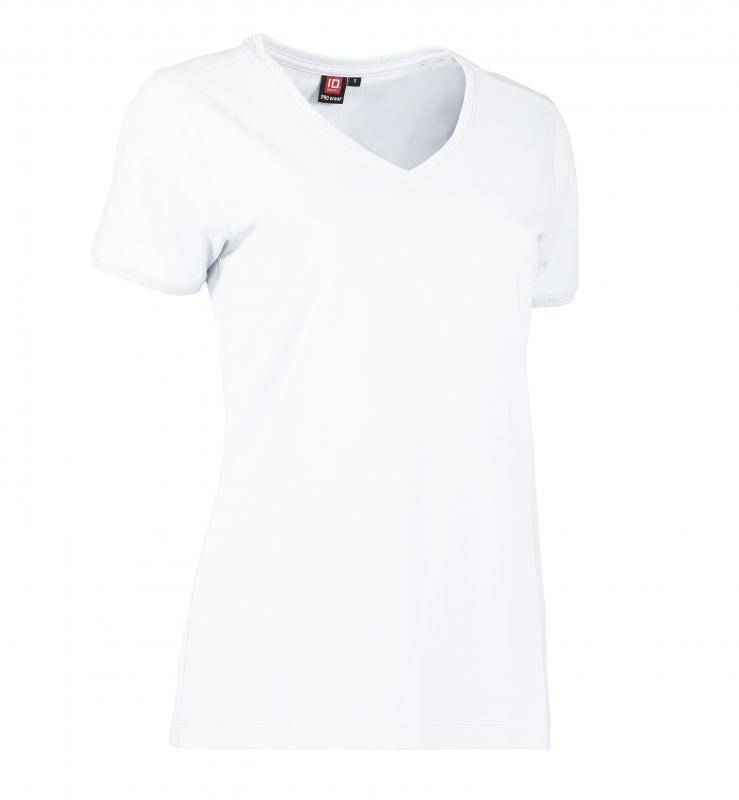 T-shirt damski PRO WEAR Care V-neck 0373-White