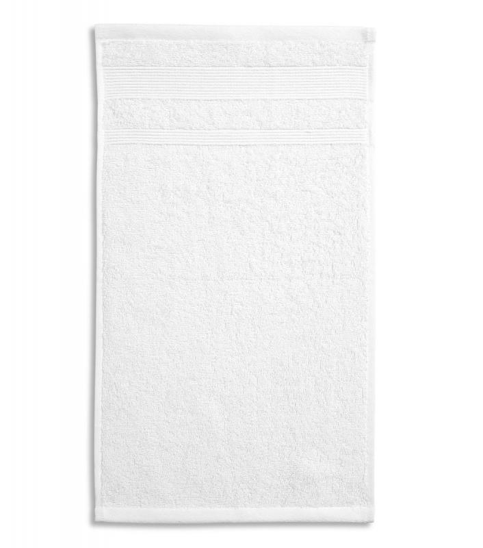 Duży ręcznik promocyjny MALFINI Organic 70 x 140 cm918-biały