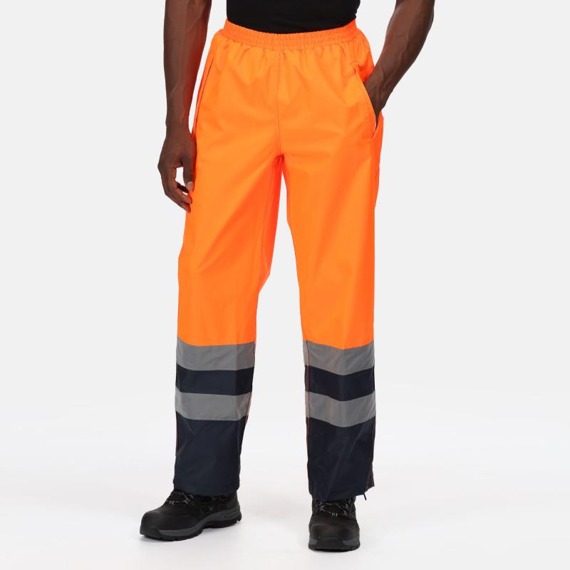 Spodnie odblaskowe Regatta Professional HI-VIS PRO OVERTROUSERS-Orange/Navy