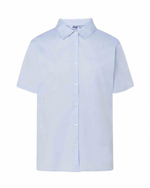 Damska koszula biznesowa z krótkim rękawem JHK SHL OXFSS-Sky blue