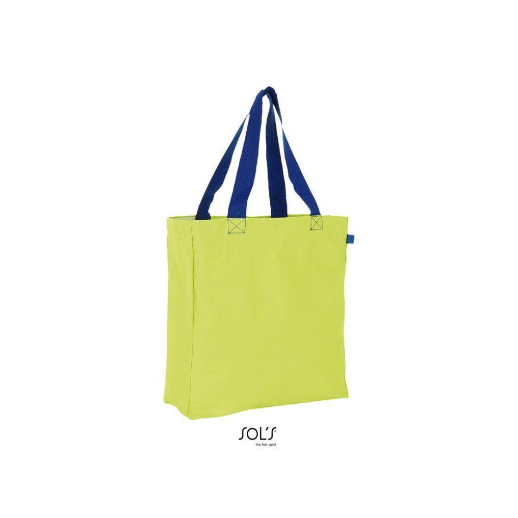 Wytrzymała torba na zakupy SOL'S LENOX-Neon lime / Royal blue