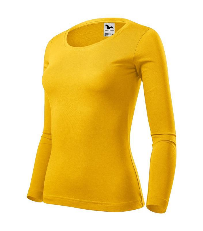 Koszulka damska z długim rękawem MALFINI Fit-T LS 169-żółty