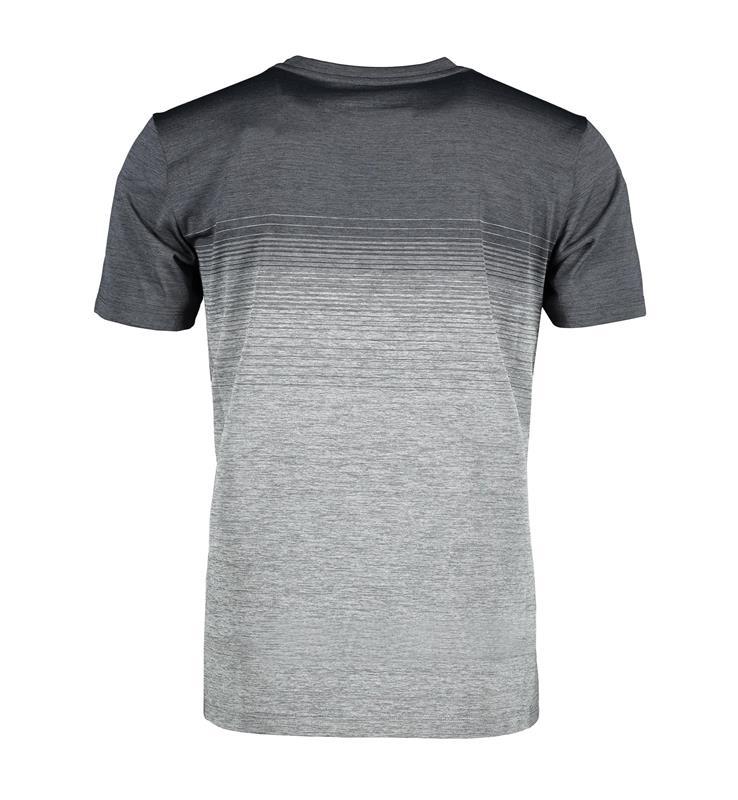 Męski t-shirt bezszwowy GEYSER paski G21024-Anthracite melange