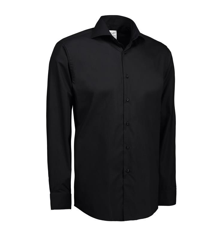 Męska koszula non iron SS Fine Twill modern SS8-Black