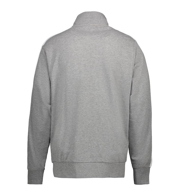 Męska bluza kontrastowa kardigan ID 0626-Grey melange
