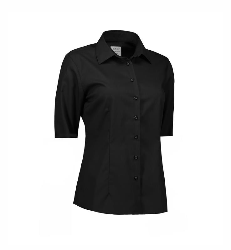 Damska koszula non iron SS Fine Twill modern s/s S721-Black