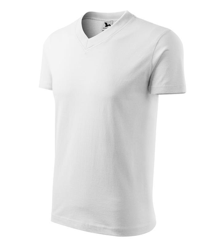 Męska koszulka MALFINI V-neck 102-biały
