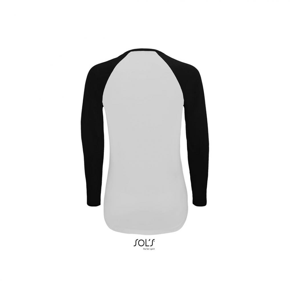 Damska koszulka z długim rękawem SOL'S MILKY LSL-White / black