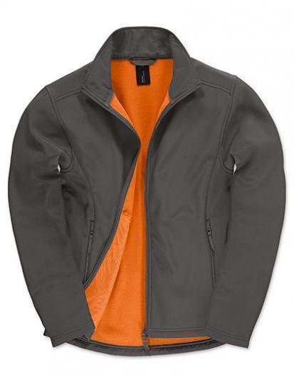 B&C Men´s Jacket Softshell ID.701– Dark Grey/Neon Orange