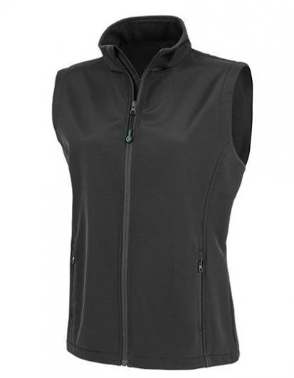 RESULT GENUINE RECYCLED RT902F Women´s Recycled 2-Layer Printable Softshell Bodywarmer-Black