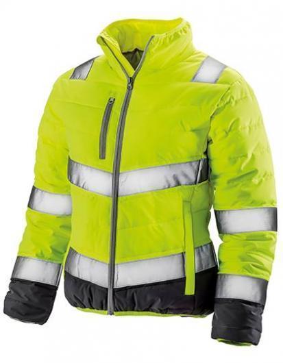 RESULT SAFE-GUARD RT325F Women´s Soft Padded Safety Jacket-Fluorescent Yellow/Grey