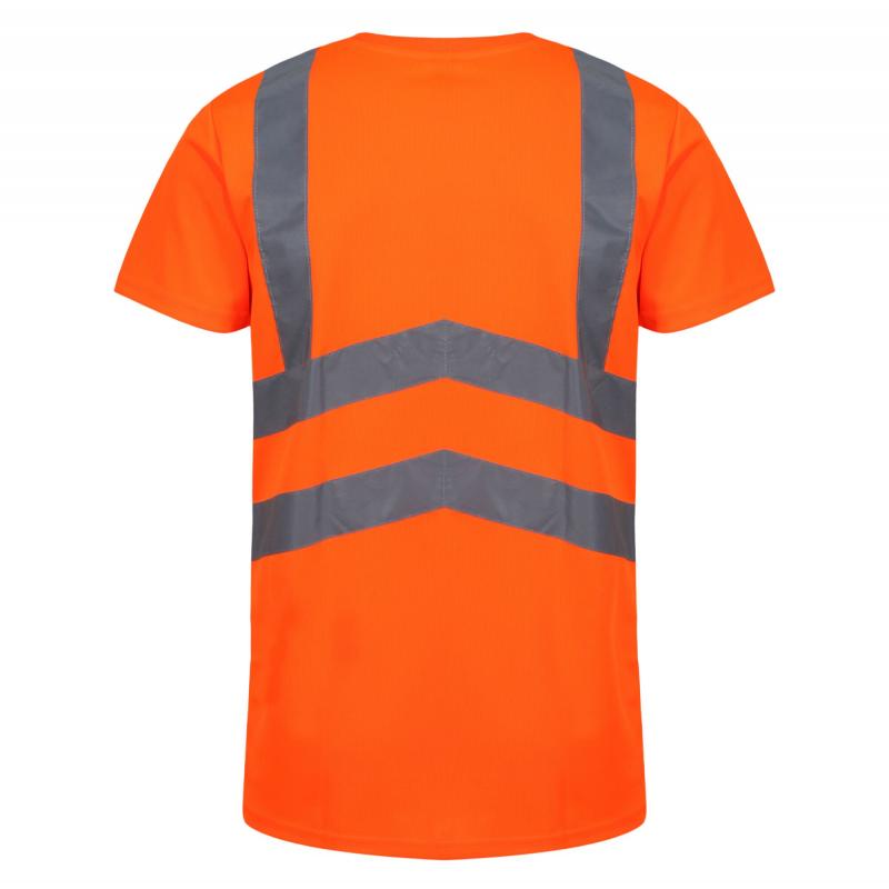 Koszulka widoczna Regatta Professional PRO HI VIS T-SHIRT-Orange/Navy