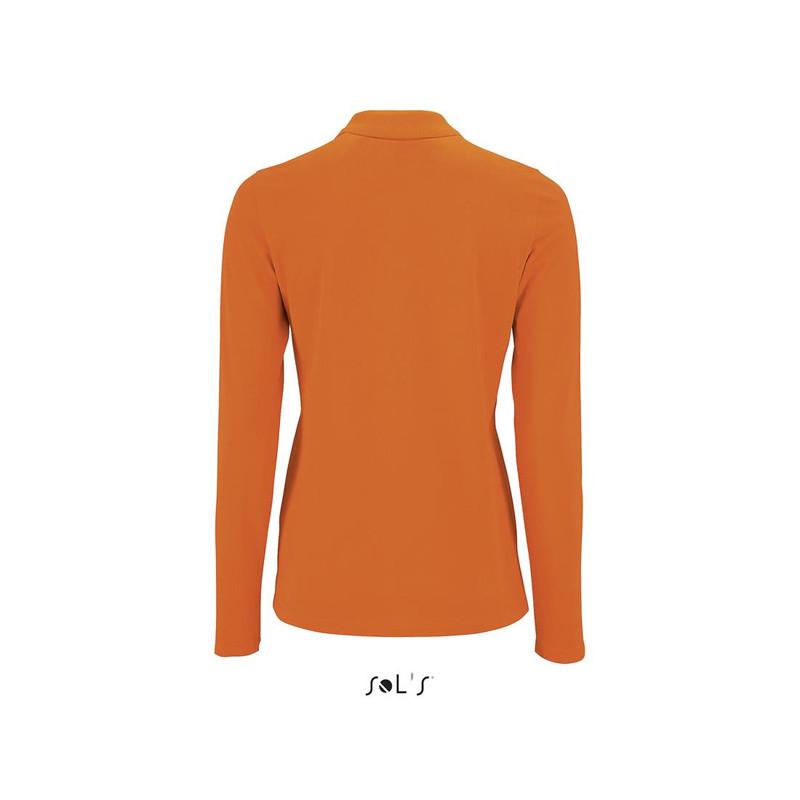 Damska koszulka polo z długim rękawem SOL'S PERFECT LSL WOMEN-Orange
