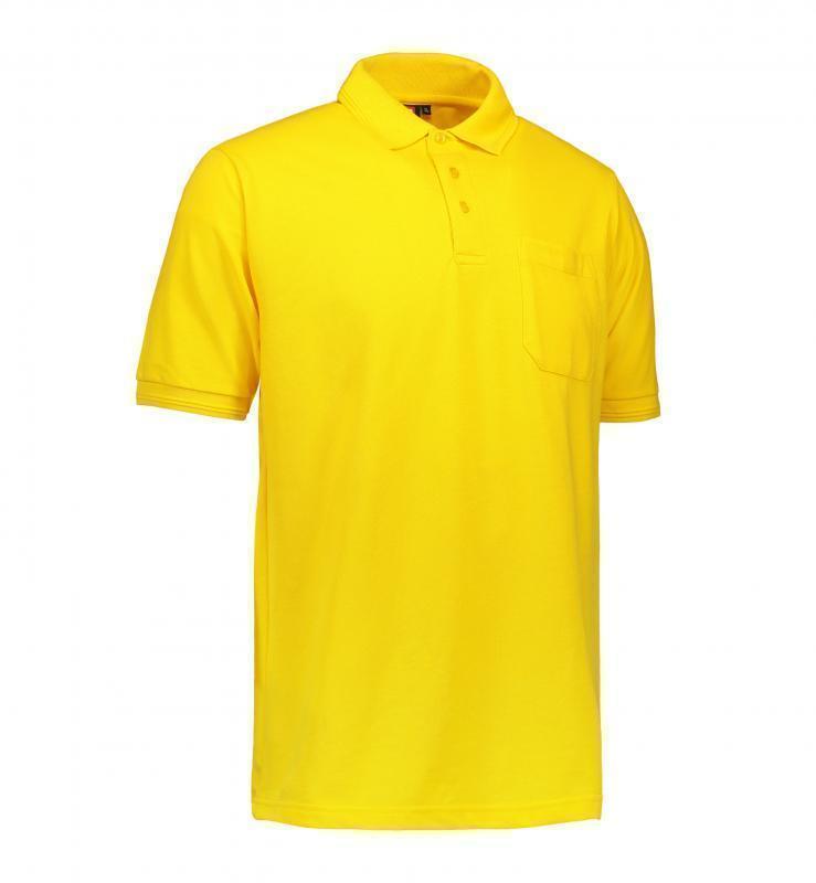 Męska koszulka polo PRO WEAR kieszonka 0320-Yellow