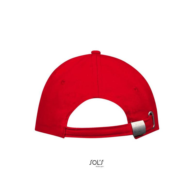 6-panelowa czapka z daszkiem SOL'S BUFFALO-Red