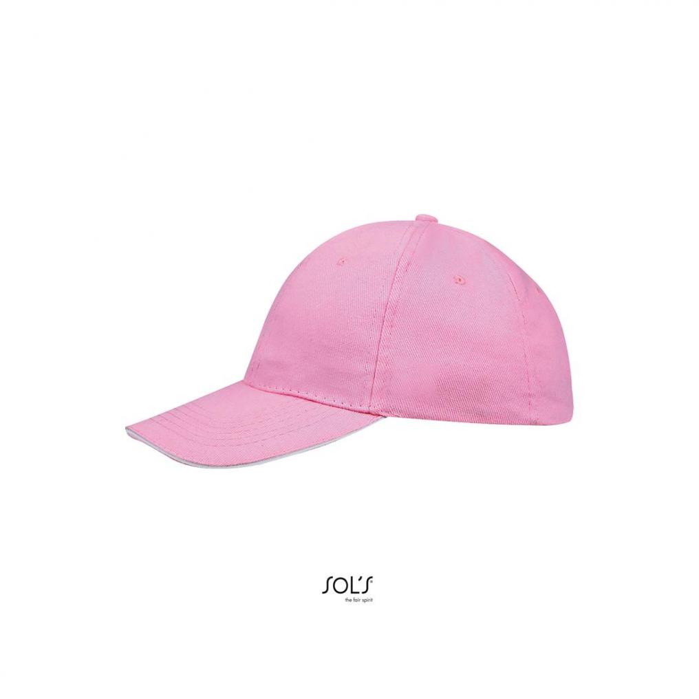 6-panelowa czapka z daszkiem SOL'S BUFFALO-Pink / White