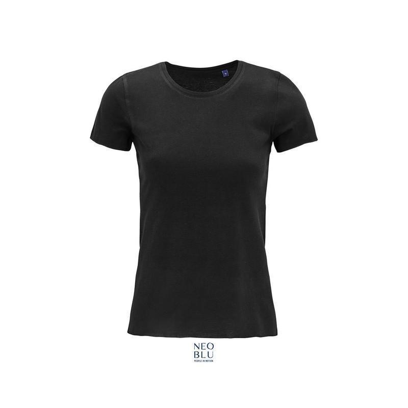 Koszulka damska z bio bawełny NEOBLU LEONARD WOMEN-Deep black