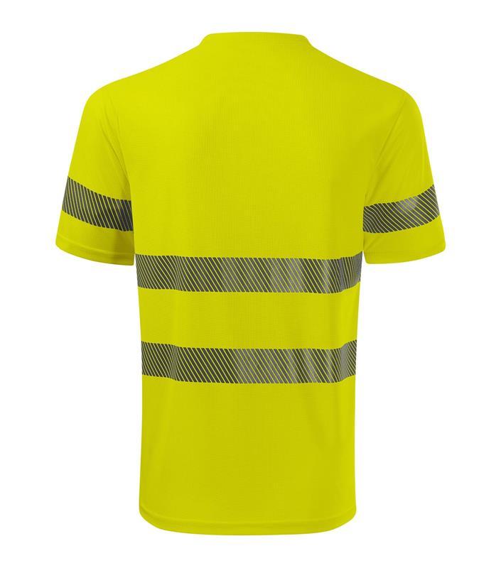 T-shirt unisex RIMECK HV Dry 1V8-fluorescencyjny żółty