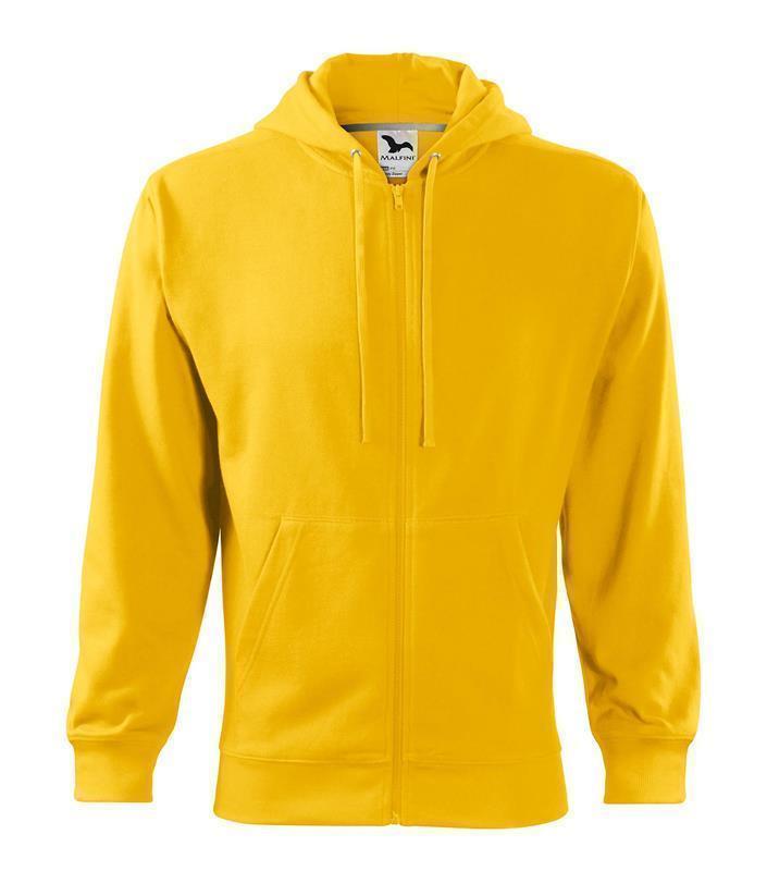 Męska bluza na zamek MALFINI Trendy Zipper 410- żółty