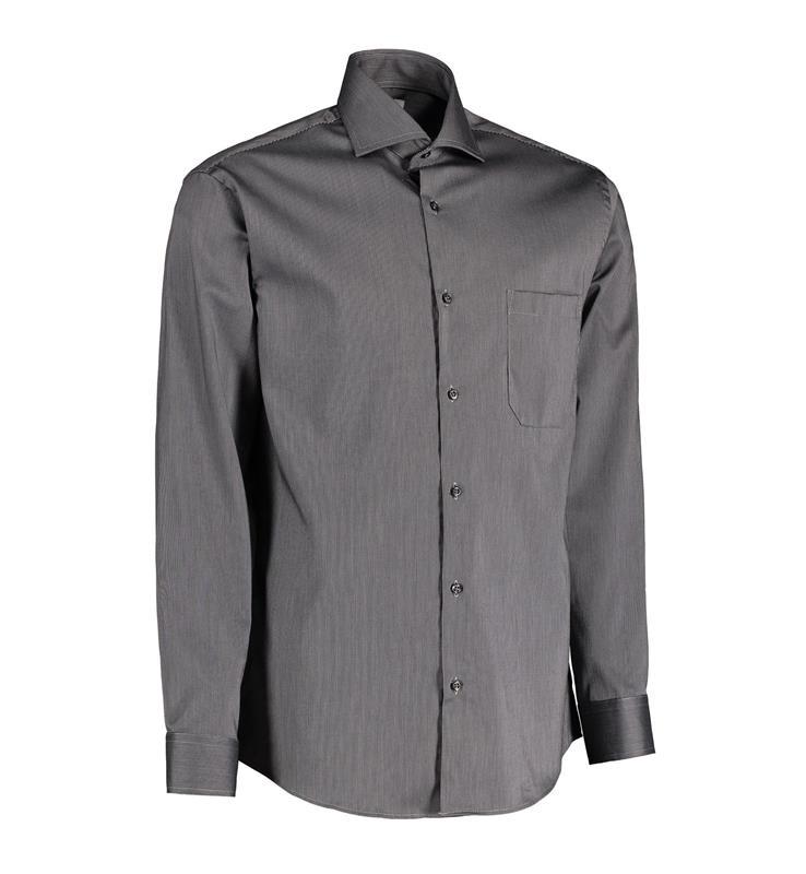 Męska koszula non iron SS Fine Twill California modern SS20-Dark grey