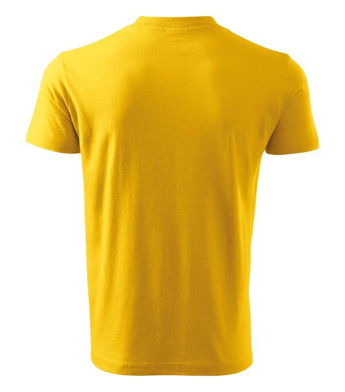 Męska koszulka MALFINI V-neck 102-żółty