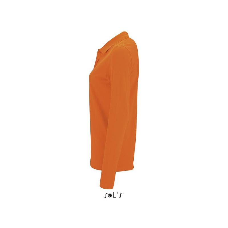 Damska koszulka polo z długim rękawem SOL'S PERFECT LSL WOMEN-Orange