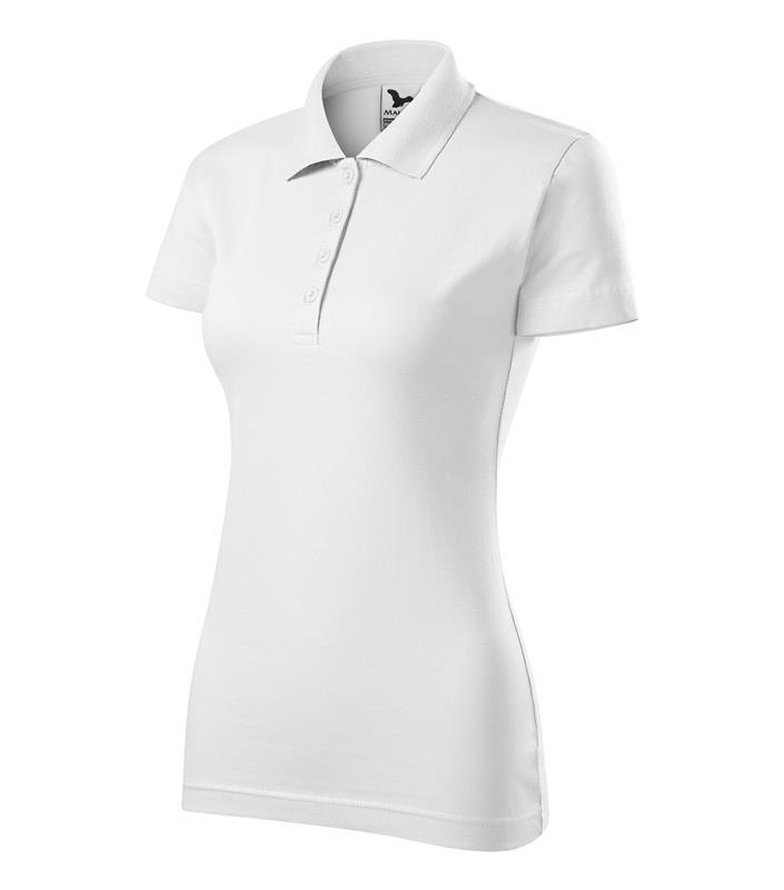 Damska koszulka polo MALFINI Single J. 223-biały