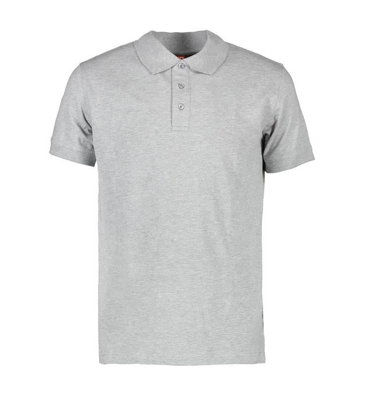 Męska koszulka polo ze stretchem ID 0525-Grey melange