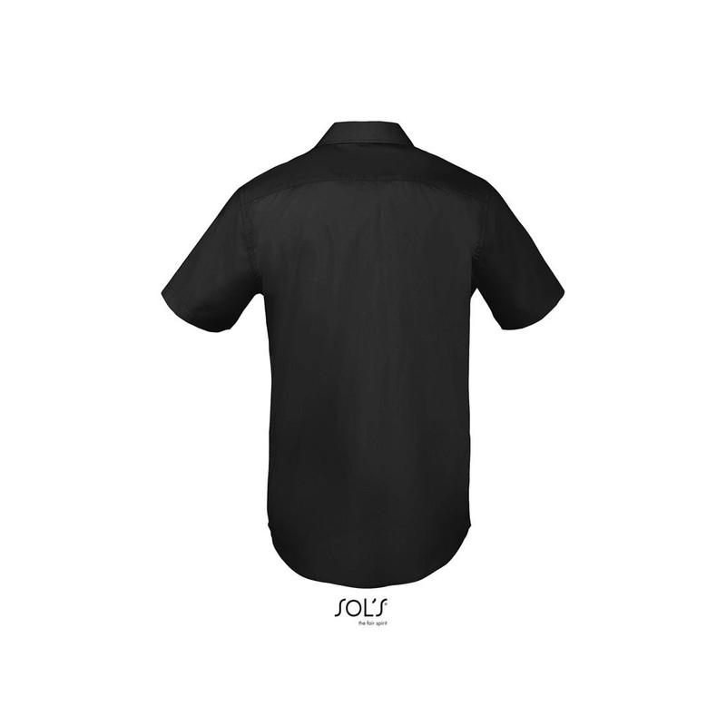 Męska koszula z krótkim rękawem SOL'S BRISTOL FIT-Black
