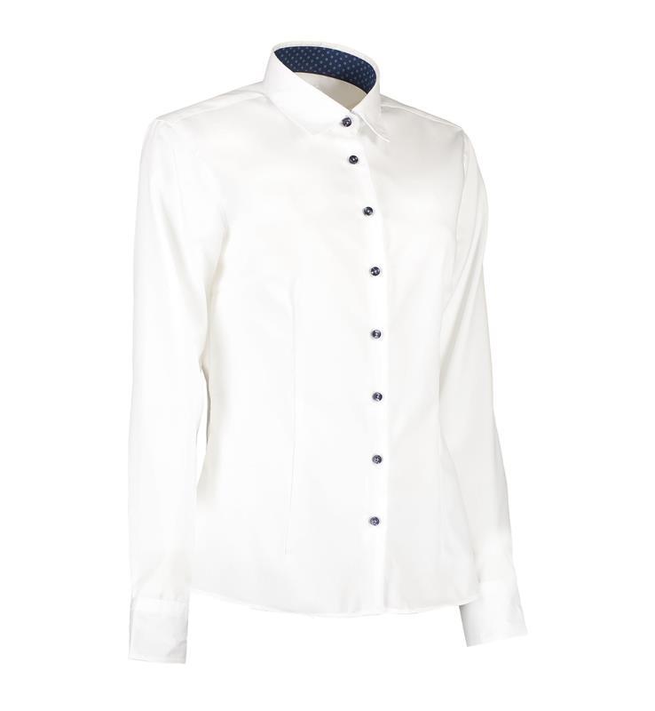Damska koszula non iron SS Fine Twill Virginia modern S372-White