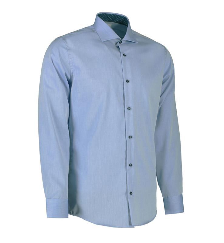 Męska koszula non iron SS Fine Twill Virginia modern S370-Light blue