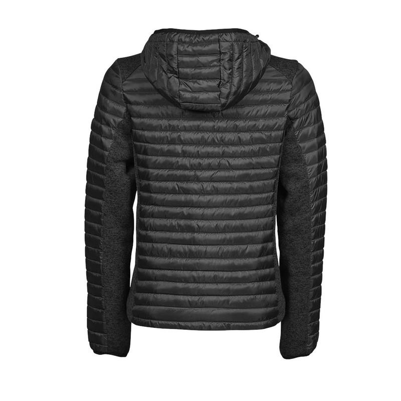 TEE JAYS Women´s Hooded Outdoor Crossover Jacket TJ9611-Black/Black Melange