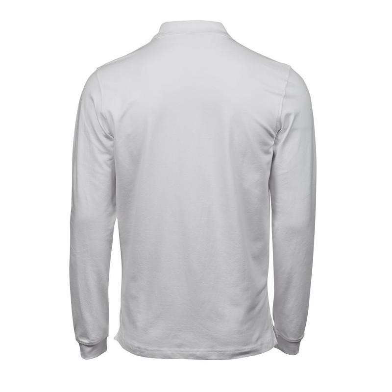 TEE JAYS Men´s Luxury Stretch Long Sleeve Polo TJ1406-White