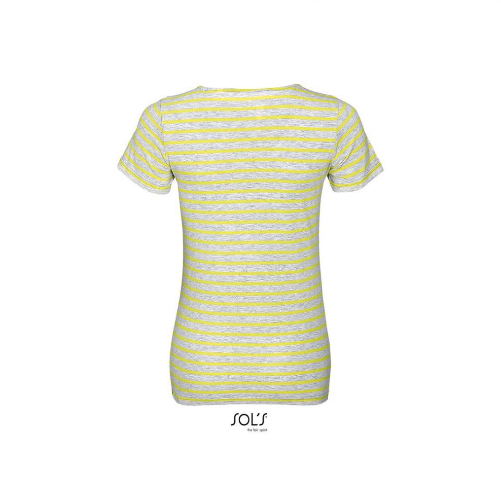 Klasyczna koszulka damska SOL'S MILES WOMEN-Ash / Lemon