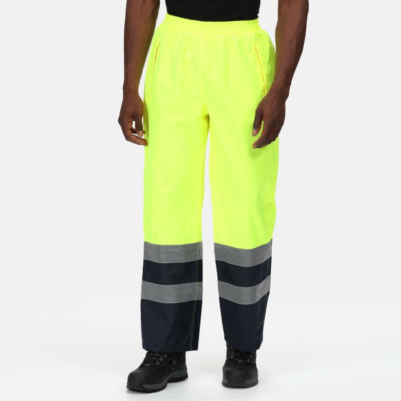 Spodnie odblaskowe Regatta Professional HI-VIS PRO OVERTROUSERS-Yellow/Navy