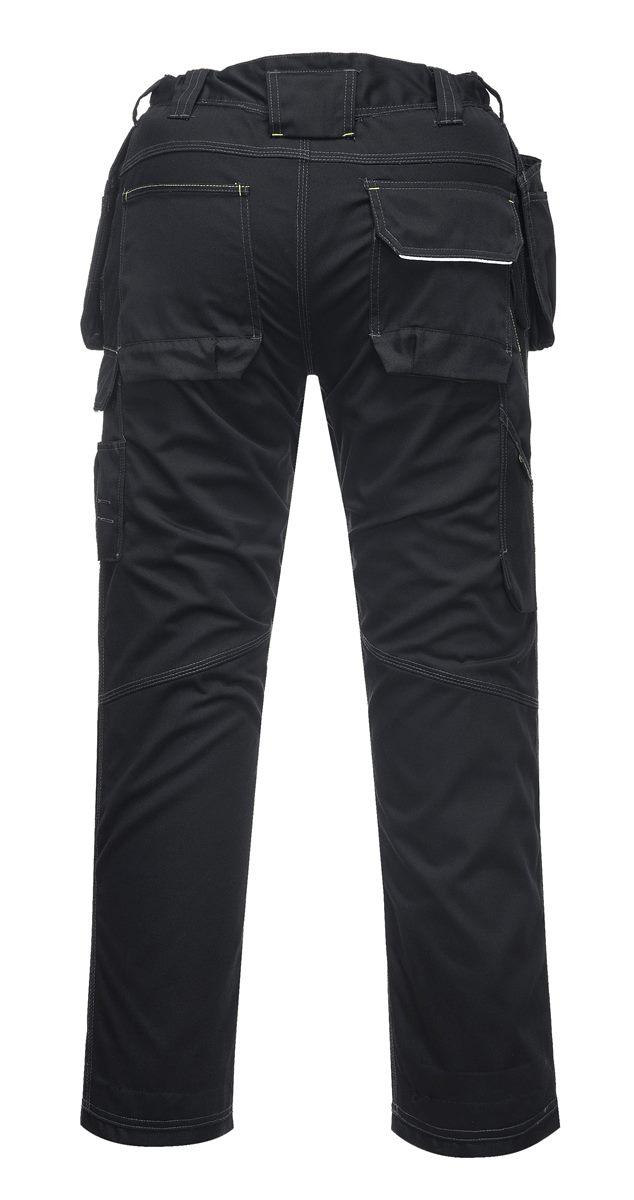 Wytrzymałe spodnie robocze z kaburami PORTWEST PW3 T602-Black