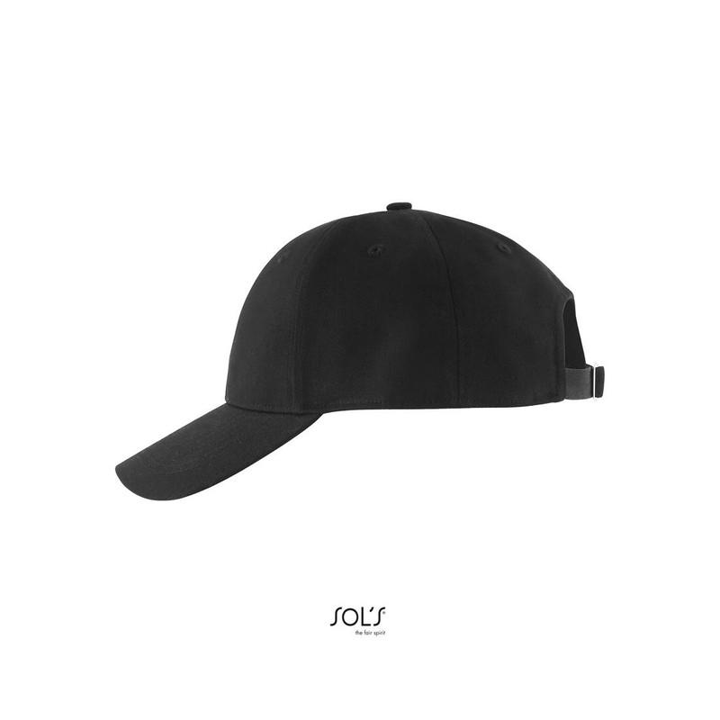 6-panelowa czapka z daszkiem SOL'S BLAZE-Black