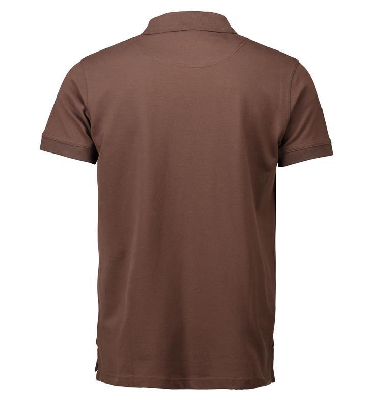Męska koszulka polo ze stretchem ID 0525-Mocca