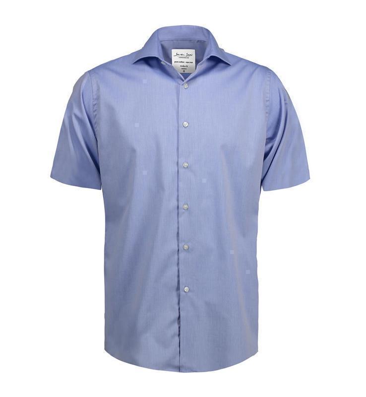 Męska koszula non iron SS Fine Twill modern s/s SS254-Light blue