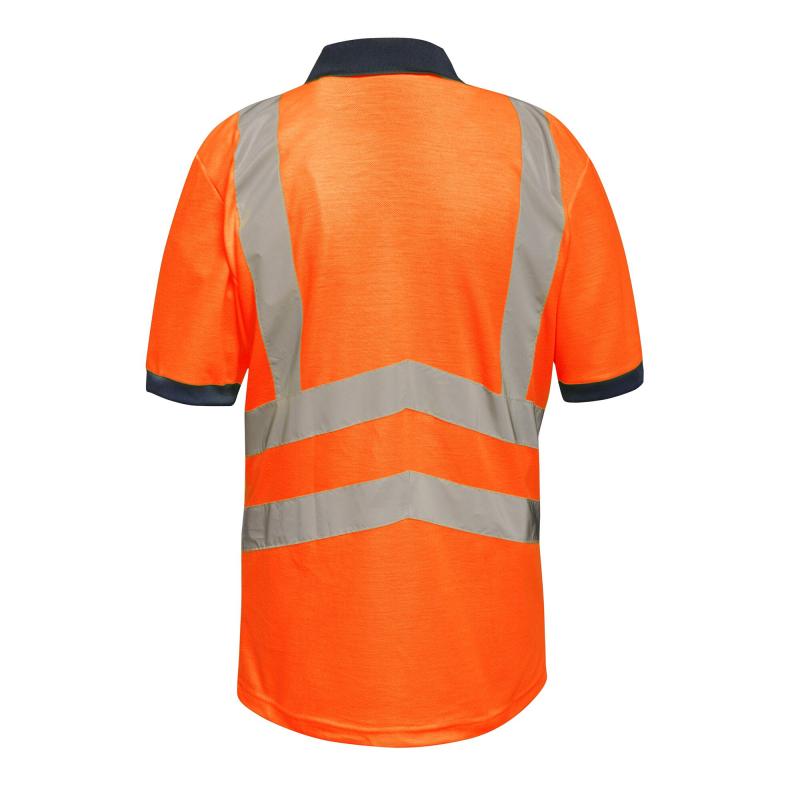 Odblaskowa koszulka polo Regatta Professional HI-VIS PRO WICKING POLO-Orange/Navy