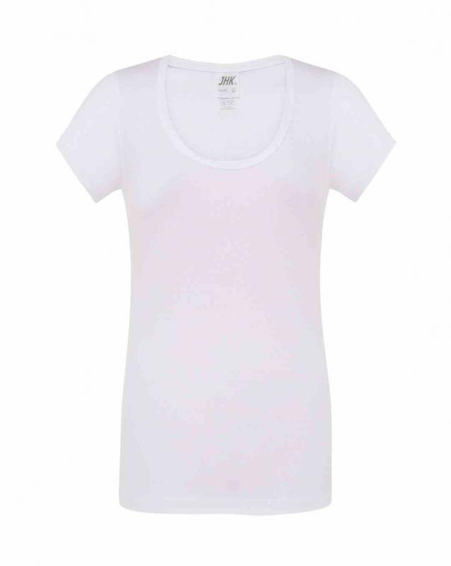 Damski t-shirt V-neck JHK TSUL CRT-White