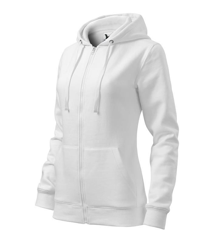 Damska bluza z zamkiem MALFINI Trendy Zipper 411-biały