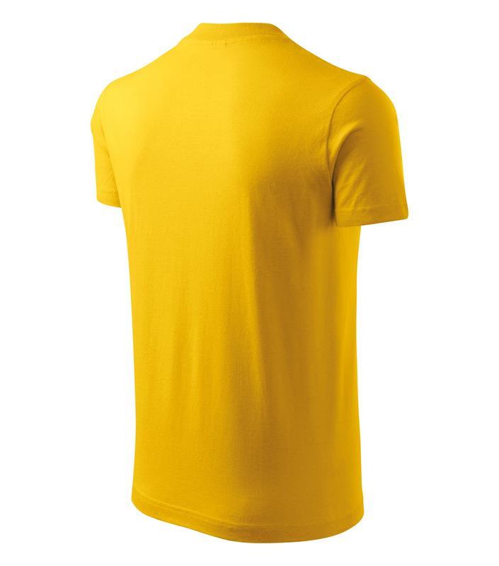 Męska koszulka MALFINI V-neck 102-żółty