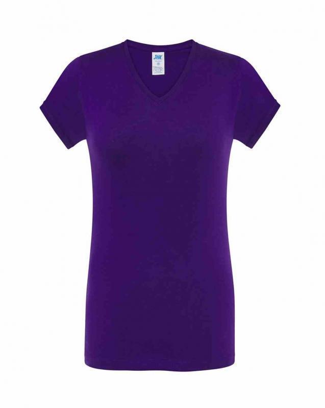 Damski t-shirt V-neck JHK TSRL CMFP-Purple