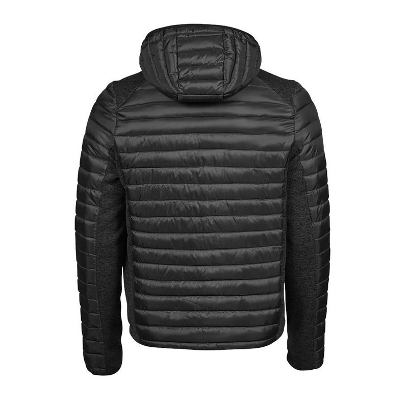 TEE JAYS Men´s Hooded Outdoor Crossover Jacket TJ9610-Black/Black Melange