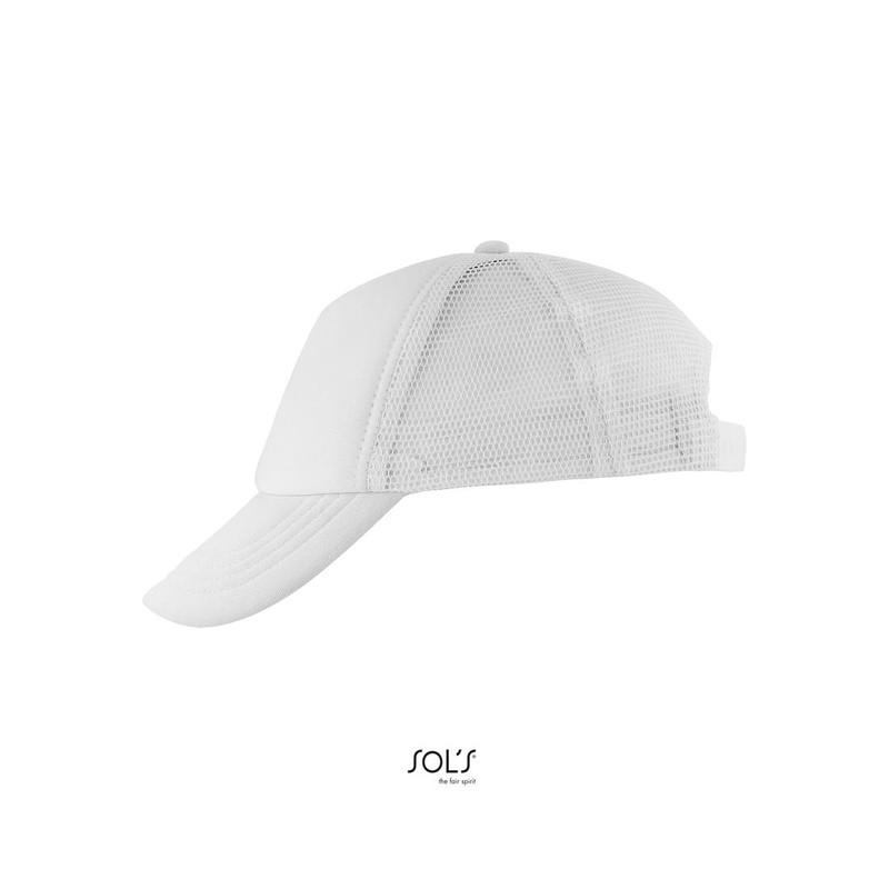 5-panelowa czapka z siatką SOL'S BUBBLE KIDS-White