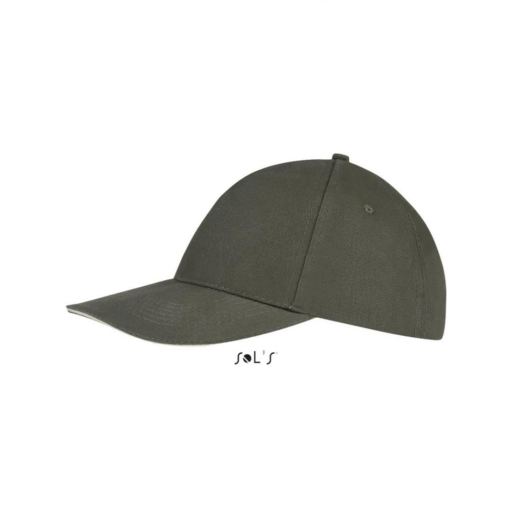 5-panelowa czapka z daszkiem SOL'S SUNNY-Army / Beige