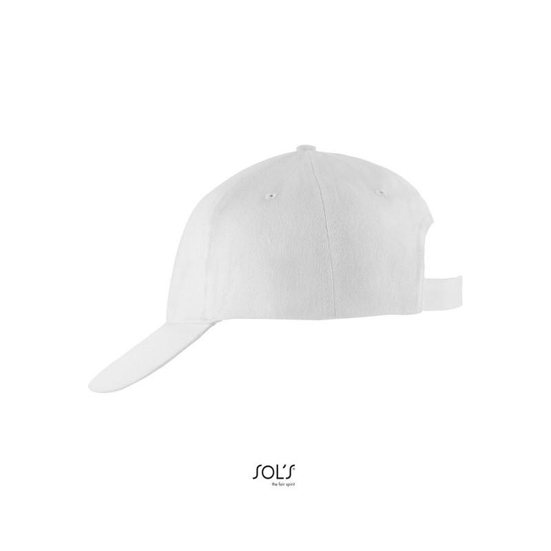 6-panelowa czapka z daszkiem SOL'S SOLAR-White